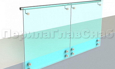 Ограждение с поручнем на выносе на точечном креплении купить в Воронеже