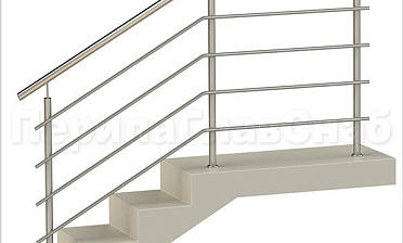 Четыре ригеля на сварке, круглый поручень и круглые стойки для крыльца купить в Воронеже