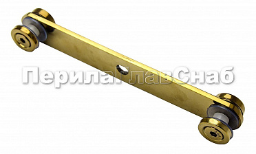 Стеклодержатель пластинчатый 3хМ8, по центрам 170х5 мм, полированный, шайбы 5 мм литые, под стекло 6-12 мм, (AISI 304), под золото Фk023-88 купить в Воронеже