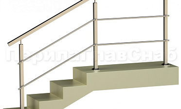 Два ригеля на держателях, квадратные поручень и стойки купить в Воронеже