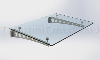 Стеклянный козырек на консоли из листа в Воронеже. Готовые проекты ПерилаГлавСнаб