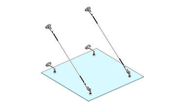Комплект фурнитуры для козырька 1200х1200 (на вантах/тягах) k671-12-12 купить в Воронеже Комплект фурнитуры для козырька 1200х1200 (на вантах/тягах) k671-12-12 купить в Воронеже