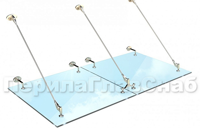 Комплект фурнитуры для козырька 1800х1800 (на вантах/тягах) k671-18-18