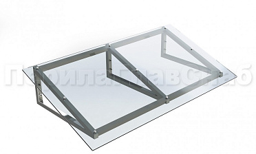 Козырек на треугольном скате из поликарбоната купить в Воронеже