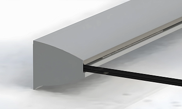 Комплект профиля козырькового анодированного, для стекла 16 мм (8+8 мм), 1500 мм  k300-16-1500 купить в Воронеже