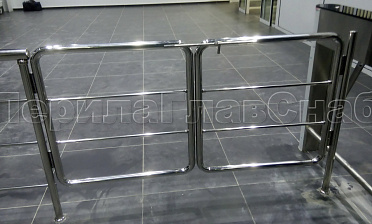 Нержавеющие двустворчатые калитки с горизонтальным заполнением купить в Воронеже