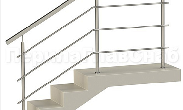 Три ригеля на сварке, квадратный поручень и круглые стойки купить в Воронеже