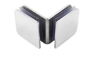 Коннектор для душевой кабины стекло-стекло 90° 45х45 мм латунь-хром, полированный t725 PC купить в Воронеже