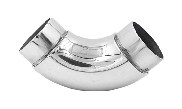 Отвод поручня под Ø42.4х1.5 мм, 90°, литой, полированный 600 Grit, с двумя установочными кольцами  (aisi 316) k383-5 купить в Воронеже