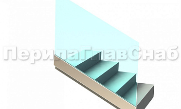 Ограждение без поручня на профиле на лестнице купить в Воронеже