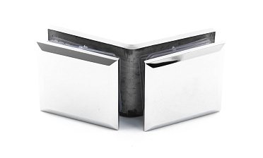 Коннектор для душевой кабины стекло-стекло 135° 45х45 мм латунь-хром t736 PC купить в Воронеже