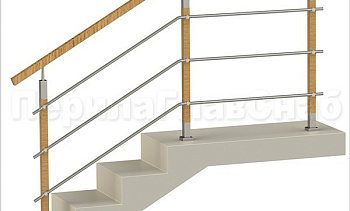 Три ригеля на держателях, квадратные деревянные поручень и стойки в Воронеже. Готовые проекты ПерилаГлавСнаб Три ригеля на держателях, квадратные деревянные поручень и стойки в Воронеже. Готовые проекты ПерилаГлавСнаб