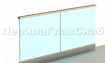 Ограждение с профильным поручнем с пазом в зажимном профиле в Воронеже. Готовые проекты ПерилаГлавСнаб