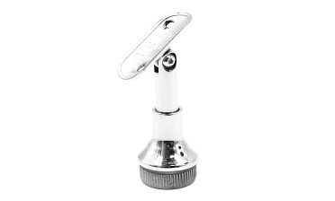 Наконечник регулируемый по высоте на стойку Ø38.1х1.5 мм, с регулируемым ложементом под поручень Ø50.8 мм, литой, полированный, нержавеющий (AISI 304) k317-3 купить в Воронеже Наконечник регулируемый по высоте на стойку Ø38.1х1.5 мм, с регулируемым ложементом под поручень Ø50.8 мм, литой, полированный, нержавеющий (AISI 304) k317-3 купить в Воронеже