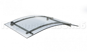 Навес гнутый из поликарбоната- вариант 2 в Воронеже. Готовые проекты ПерилаГлавСнаб