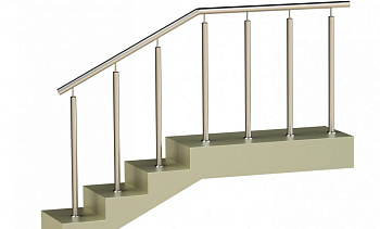 Ограждения со стойками в каждую ступень без ригелей в Воронеже. Готовые проекты ПерилаГлавСнаб
