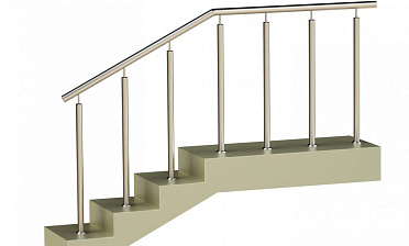 Ограждения со стойками в каждую ступень без ригелей купить в Воронеже