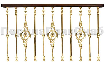 Латунные перила для лестниц серии – Деметра L05 в Воронеже. Готовые проекты ПерилаГлавСнаб Латунные перила для лестниц серии – Деметра L05 в Воронеже. Готовые проекты ПерилаГлавСнаб