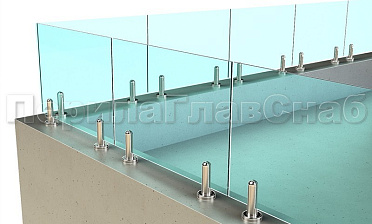 Ограждение для кровли на несущем стекле и министойках купить в Воронеже