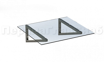 Консольный навес из поликарбоната выносной прямой треуголки в Воронеже. Готовые проекты ПерилаГлавСнаб