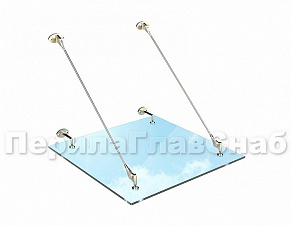 Готовые цельностеклянные козырьки купить в Воронеже