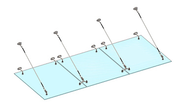 Комплект фурнитуры для козырька 1500х3700 (на вантах/тягах) k671-15-37 купить в Воронеже Комплект фурнитуры для козырька 1500х3700 (на вантах/тягах) k671-15-37 купить в Воронеже