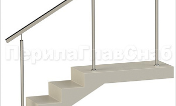Нержавеющие ограждения без ригелей с квадратным поручнем в Воронеже. Готовые проекты ПерилаГлавСнаб