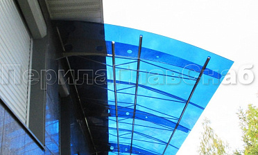 Козырек на каркасе из поликарбоната купить в Воронеже