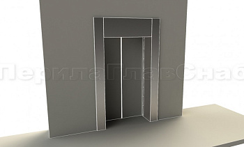 Облицовка портала лифта в Воронеже. Готовые проекты ПерилаГлавСнаб