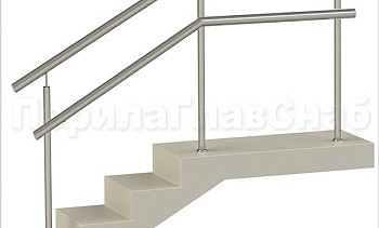 Нержавеющие ограждения с детским поручнем без ригелей в Воронеже. Готовые проекты ПерилаГлавСнаб