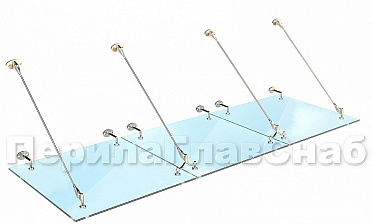 Комплект фурнитуры для козырька 1200х2800 (на вантах/тягах) k671-12-28 купить в Воронеже Комплект фурнитуры для козырька 1200х2800 (на вантах/тягах) k671-12-28 купить в Воронеже