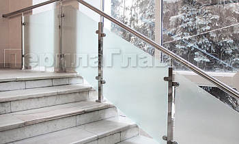 Ограждениие из нержавейки со стеклом для окон в Воронеже. Готовые проекты ПерилаГлавСнаб Ограждениие из нержавейки со стеклом для окон в Воронеже. Готовые проекты ПерилаГлавСнаб