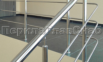 Ограждение лестницы с двумя ригелями в Воронеже. Готовые проекты ПерилаГлавСнаб