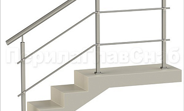 Два ригеля на держателях, круглый поручень и квадратные стойки купить в Воронеже