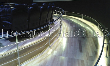 Ограждение со светильниками, встроенными в поручень купить в Воронеже