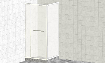 Комплект душевой с внутренней подвижной дверью, толщина стекла 8мм, 900х900х2000, aisi 304, полированная t470 PSS в Воронеже. Готовые проекты ПерилаГлавСнаб
