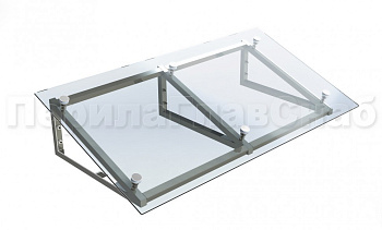 Козырек на треугольном скате на спайдерах в Воронеже. Готовые проекты ПерилаГлавСнаб