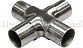 Соединение поручня Ø50.8 мм, крестовина (AISI 304) k361