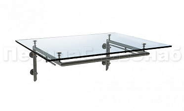 Стеклянный козырек на Г-образном каркасе - вариант 1 купить в Воронеже