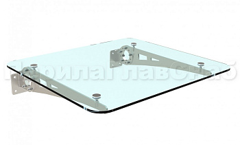 Стеклянный козырек на консоли из листа - вариант 2 в Воронеже. Готовые проекты ПерилаГлавСнаб