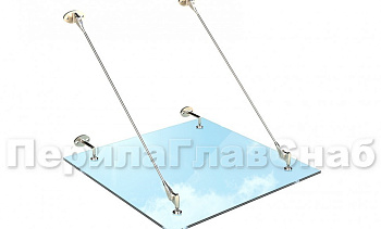 Стеклянный козырек на вантах в Воронеже. Готовые проекты ПерилаГлавСнаб