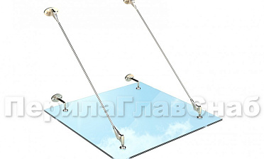 Стеклянный козырек на вантах купить в Воронеже