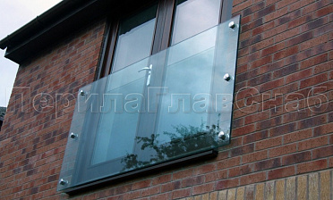 Ветрозащитное ограждение без стоек, на точечном креплении в торец купить в Воронеже