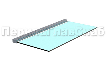 Козырек на алюминиевом профиле ,вынос до 950мм k671-100-2.4 купить в Воронеже Козырек на алюминиевом профиле ,вынос до 950мм k671-100-2.4 купить в Воронеже