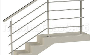 Четыре ригеля на сварке, квадратный поручень и круглые стойки купить в Воронеже