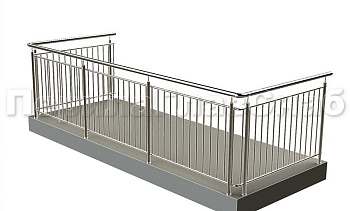 Балконные ограждения с вертикальным заполнением в Воронеже. Готовые проекты ПерилаГлавСнаб Балконные ограждения с вертикальным заполнением в Воронеже. Готовые проекты ПерилаГлавСнаб