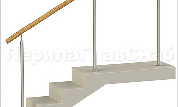 Нержавеющие ограждения без ригелей с пластиковым поручнем в Воронеже. Готовые проекты ПерилаГлавСнаб