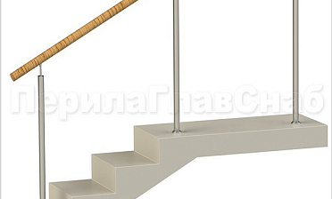 Нержавеющие ограждения без ригелей с пластиковым поручнем купить в Воронеже