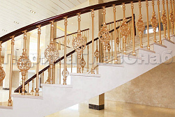 Латунные перила под золото в Воронеже. Готовые проекты ПерилаГлавСнаб - фото 9 Латунные перила под золото в Воронеже. Готовые проекты ПерилаГлавСнаб - фото 9