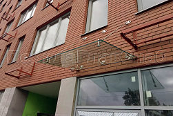 Стеклянные козырьки на вантах в Воронеже. Готовые проекты ПерилаГлавСнаб - фото 4